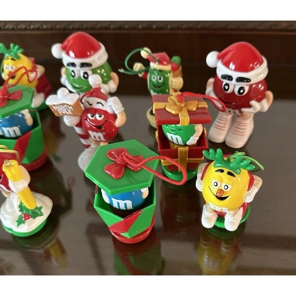 Vintage Mars M&M's‎ Christmas Train Series 18 Candy Toppers Ornaments